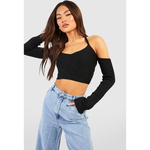 Crop Top Côtelé Torsadé - S - boohoo - Modalova