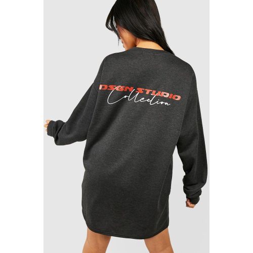 Petite" - Robe Sweat Oversize Imprimé - S - boohoo - Modalova
