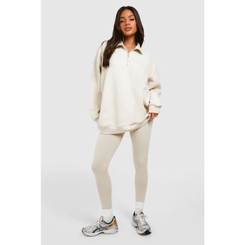 Ensemble Zippé Avec Sweat Oversize Et Legging - M - boohoo - Modalova