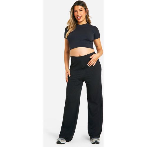 Maternité - Pantalon De Grossesse Large Côtelé - 38 - boohoo - Modalova