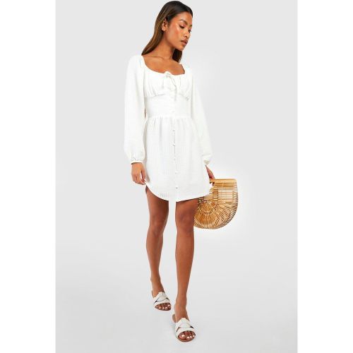 Robe Patineuse Fleurie Texturée - 42 - boohoo - Modalova