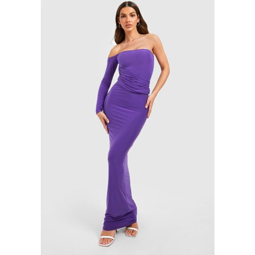 Robe Portefeuille Longue Froncée - 42 - boohoo - Modalova