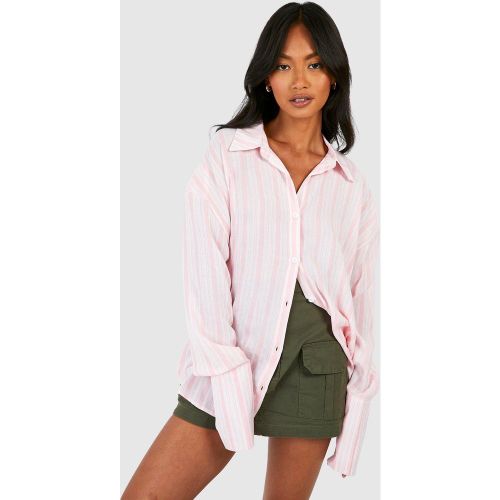 Chemise Délavée À Rayures - 36 - boohoo - Modalova