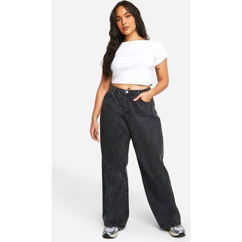 Grande Taille - Jean Boyfriend Basique Taille Haute - 44 - boohoo - Modalova