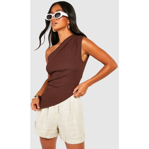 Petite" - Top Texturé Asymétrique - 34 - boohoo - Modalova