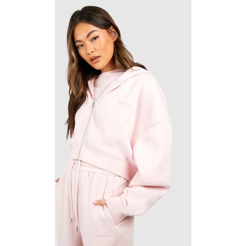 Sweat À Capuche Court Zippé - S - boohoo - Modalova