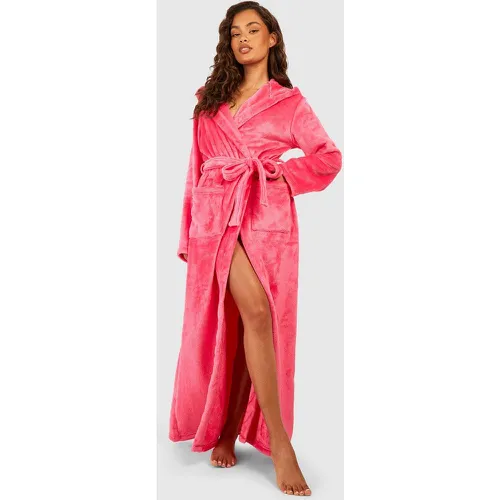 Robe De Chambre Longue En Polaire - 36 - boohoo - Modalova