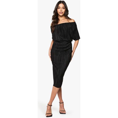 Robe Mi-Longue Plissée À Épaules Dénudées - 36 - boohoo - Modalova