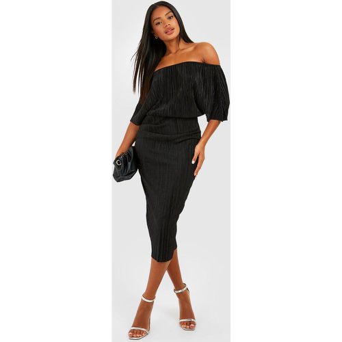 Robe Mi-Longue Plissée À Épaules Dénudées - 42 - boohoo - Modalova