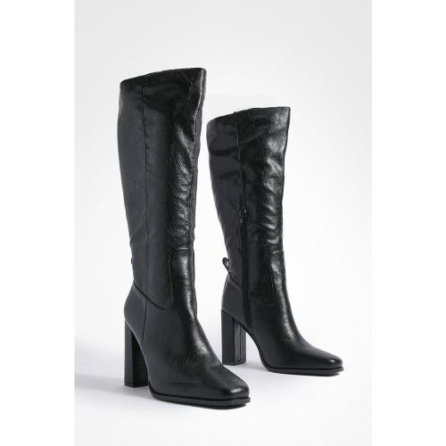 Bottes Hautes À Talon Carré - Pointure Large - 37 - boohoo - Modalova