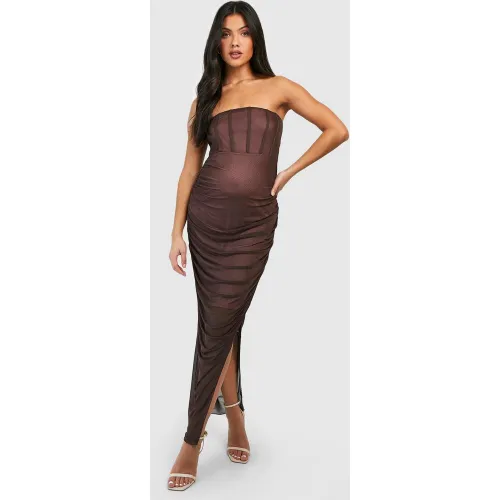 Maternité - Robe De Grossesse Bandeau En Tulle - 40 - boohoo - Modalova