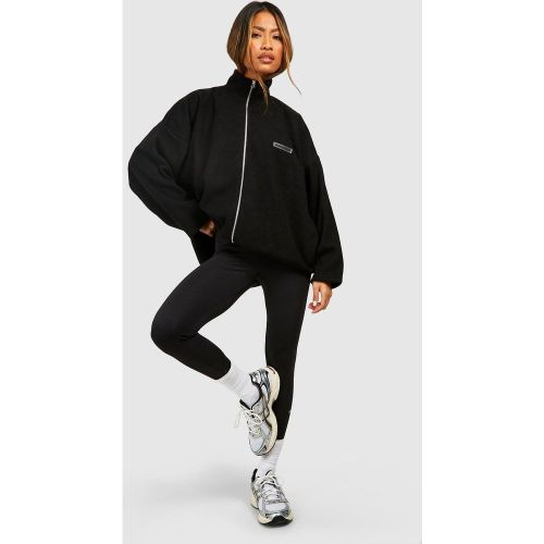 Sweat Zippé En Polaire À Écusson Dsgn Studio - S - boohoo - Modalova