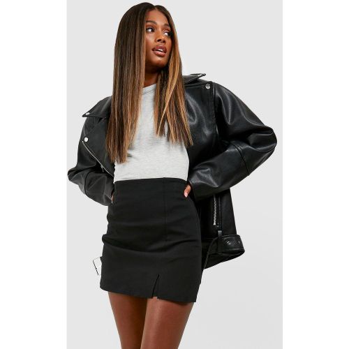 Jupe-Short En Tissu Crêpe À Fente - 38 - boohoo - Modalova