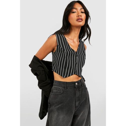 Gilet Sans Manches Rayé - 14 - boohoo - Modalova