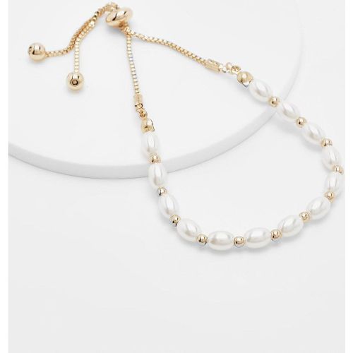 Bracelet Doré Perlé - One Size - boohoo - Modalova