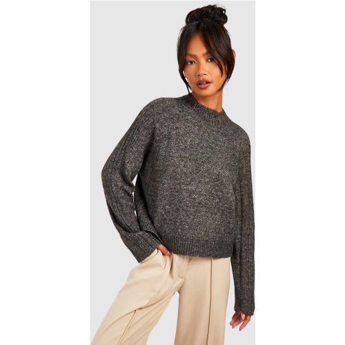 Pull En Maille Douce À Manches Côtelées - S - boohoo - Modalova