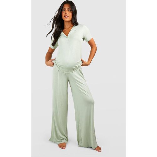 Maternité - Pyjama D'Allaitement Boutonné - 40 - boohoo - Modalova