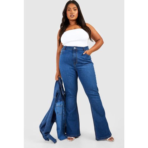 Grande Taille - Jean Flare Push-Up - 48 - boohoo - Modalova