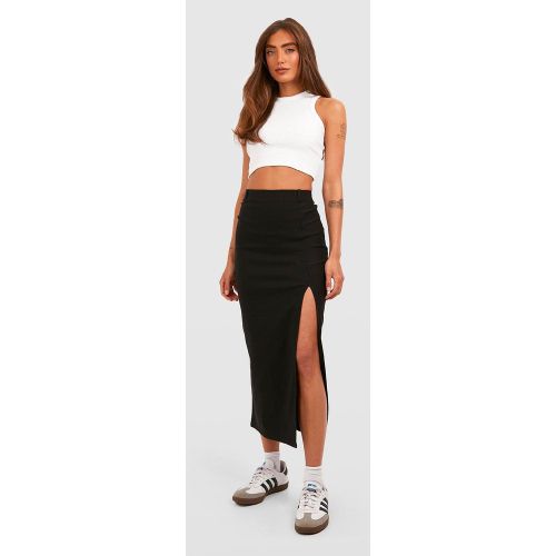 Jupe Mi-Longue Fendue Taille Haute - 36 - boohoo - Modalova