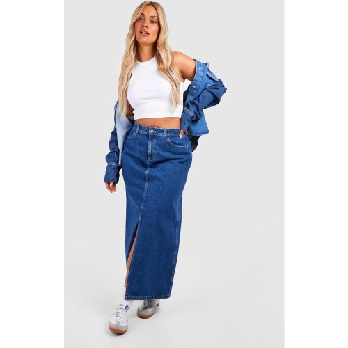 Grande Taille - Jupe Longue En Jean - 50 - boohoo - Modalova