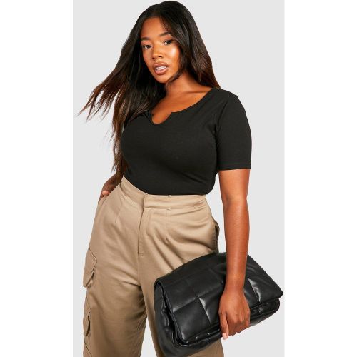 Grande Taille - Body En Coton À Encoche - 44 - boohoo - Modalova