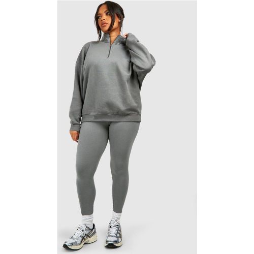 Grande Taille - Ensemble Oversize Avec Sweat Zippé Et Legging - 48 - boohoo - Modalova