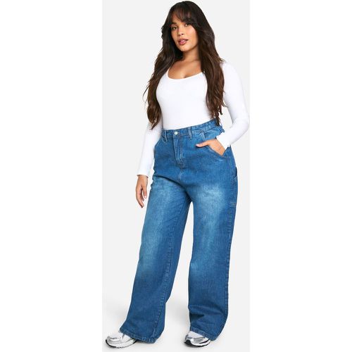 Grande Taille - Jean Boyfriend À Poches - 54 - boohoo - Modalova