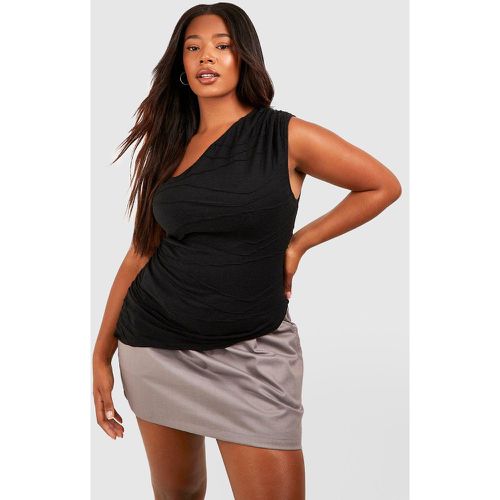 Grande Taille - Top Asymétrique Texturé - 46 - boohoo - Modalova