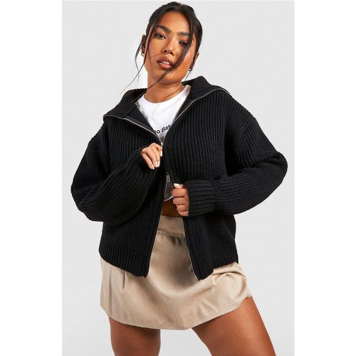 Grande Taille - Cardigan Épais Zippé - 48-50 - boohoo - Modalova