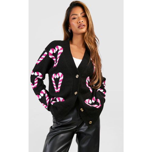 Cardigan De Noël À Motif Cœurs En Sucre D'Orge - M - boohoo - Modalova