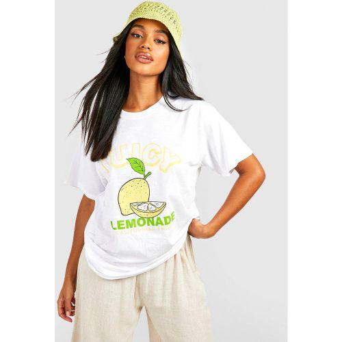 T-Shirt Oversize Imprimé Citrons - M - boohoo - Modalova