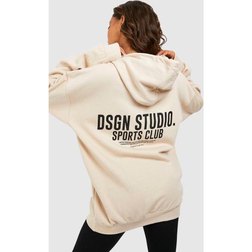 Sweat À Capuche Oversize À Slogan Sports Club - S - boohoo - Modalova
