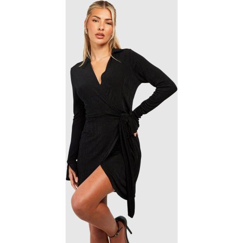 Robe Chemise Moulante À Nouer - 40 - boohoo - Modalova