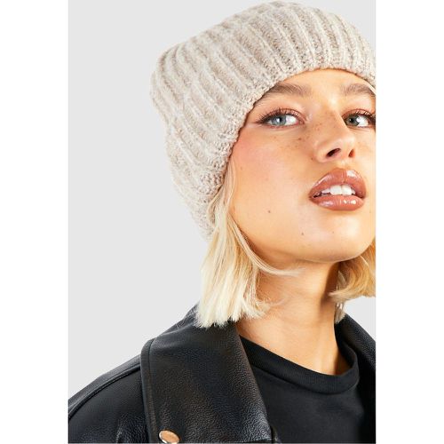 Bonnet En Maille Côtelée Douce - One Size - boohoo - Modalova