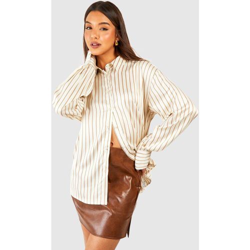 Chemise Satinée À Rayures - 36 - boohoo - Modalova