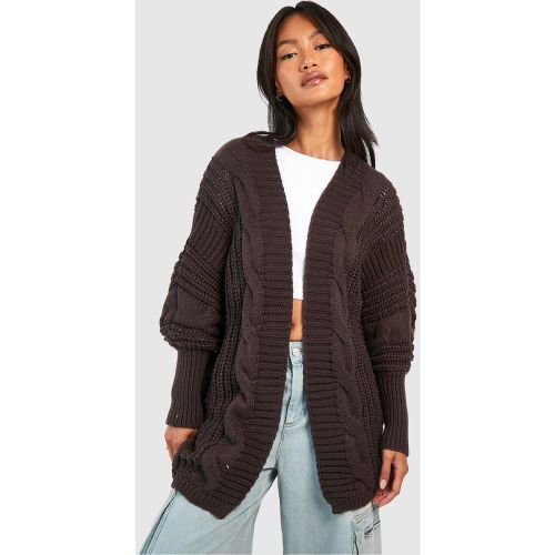 Cardigan Oversize En Maille Torsadée Premium - M/L - boohoo - Modalova