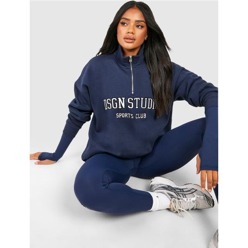 Sweat Oversize Zippé À Slogan Dsgn Studio - S - boohoo - Modalova