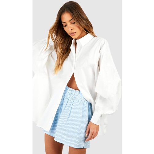 Chemise Oversize En Coton À Manches Bouffantes - 34 - boohoo - Modalova