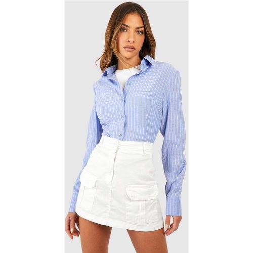 Chemise Cintrée À Épaulettes - 38 - boohoo - Modalova