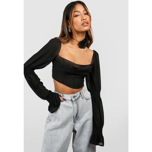 Corset À Manches Volantées - 44 - boohoo - Modalova