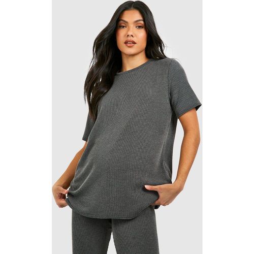 Maternité - T-Shirt De Grossesse Oversize Délavé - boohoo - Modalova