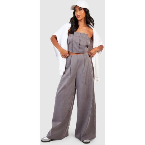 Petite" - Pantalon Large Taille Haute - 34 - boohoo - Modalova