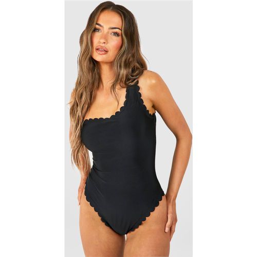 Maillot De Bain Asymétrique Festonné - 40 - boohoo - Modalova