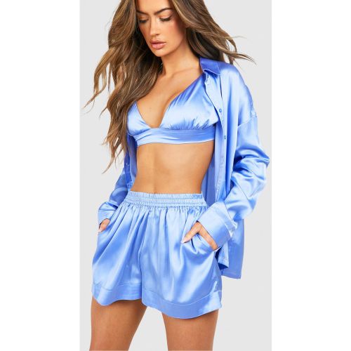 Ensemble De Pyjama Satiné 3 Pièces - 34 - boohoo - Modalova