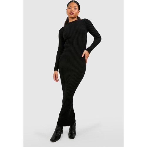 Petite" - Robe Longue Côtelée À Découpes - M - boohoo - Modalova