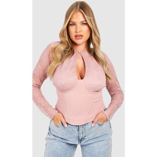 Grande Taille - Corset En Dentelle - 56 - boohoo - Modalova