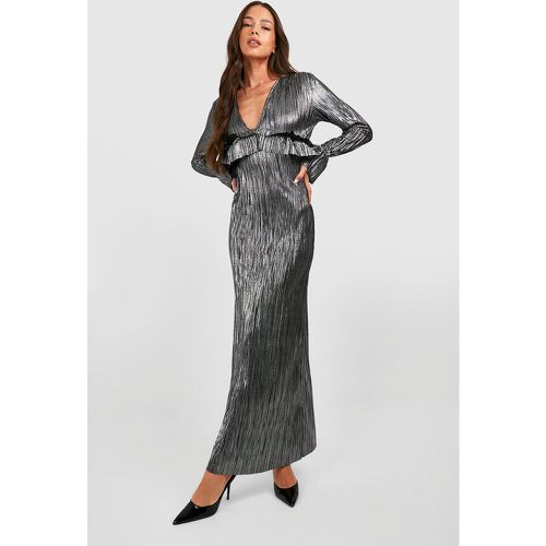 Robe Longue Plissée À Volants - 36 - boohoo - Modalova