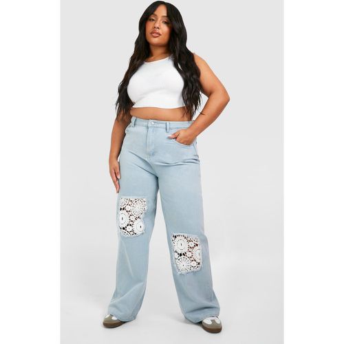 Grande Taille - Jean Large En Crochet - 46 - boohoo - Modalova