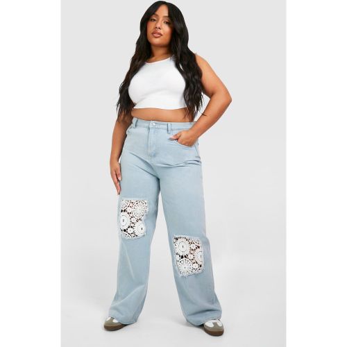 Grande Taille - Jean Large En Crochet - 44 - boohoo - Modalova