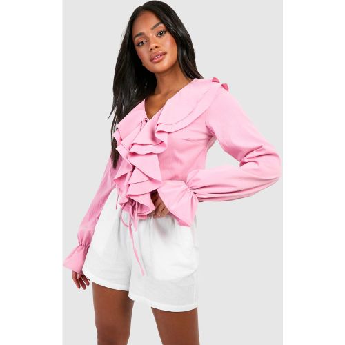 Blouse Volantée Nouée - 36 - boohoo - Modalova